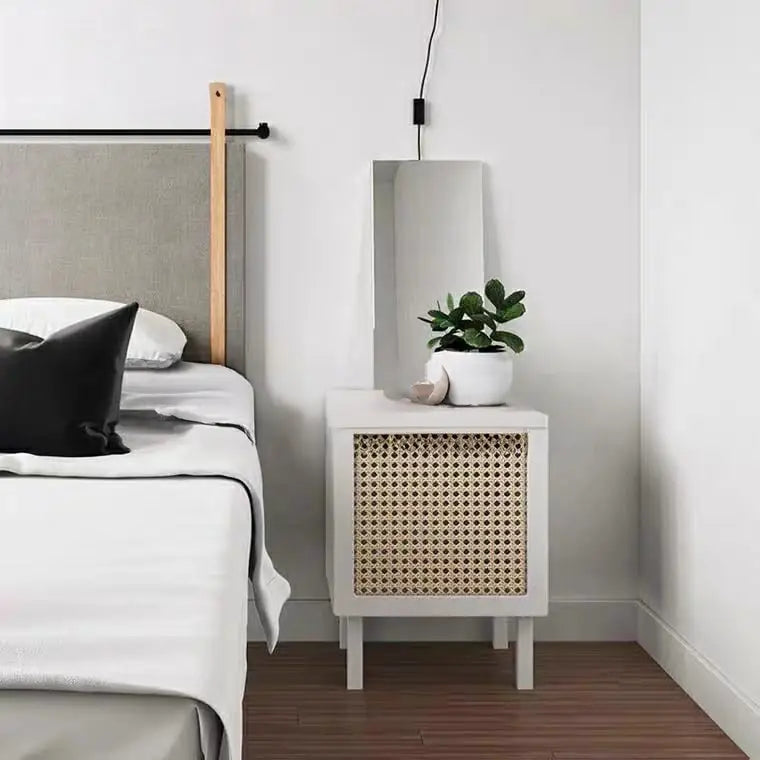 OLAV Rustic Rattan Side Table