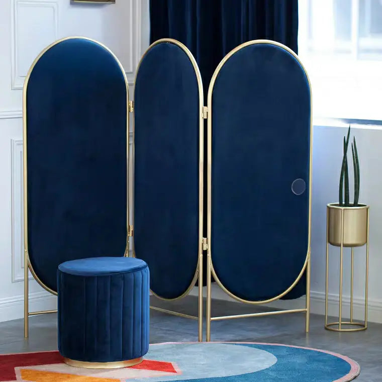 ANE Minimalist Velvet Folding Screen