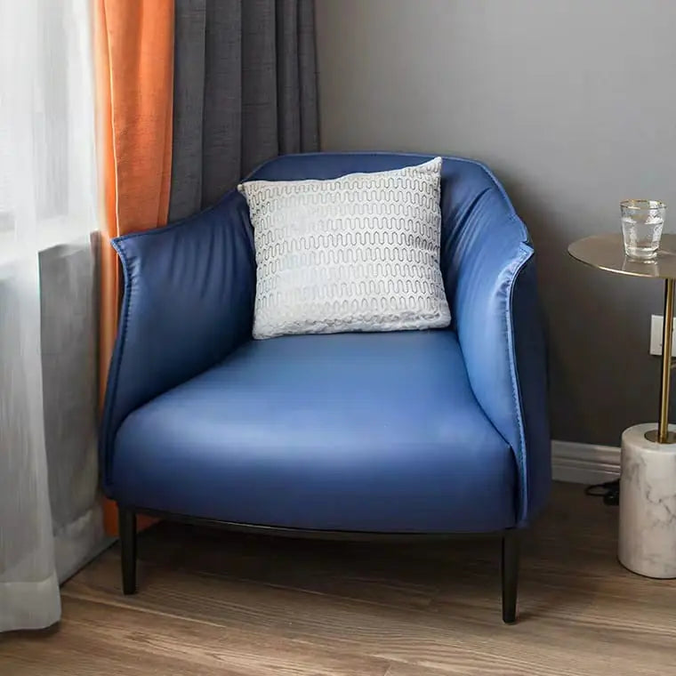 PERRIE Modern Faux Leather Armchair