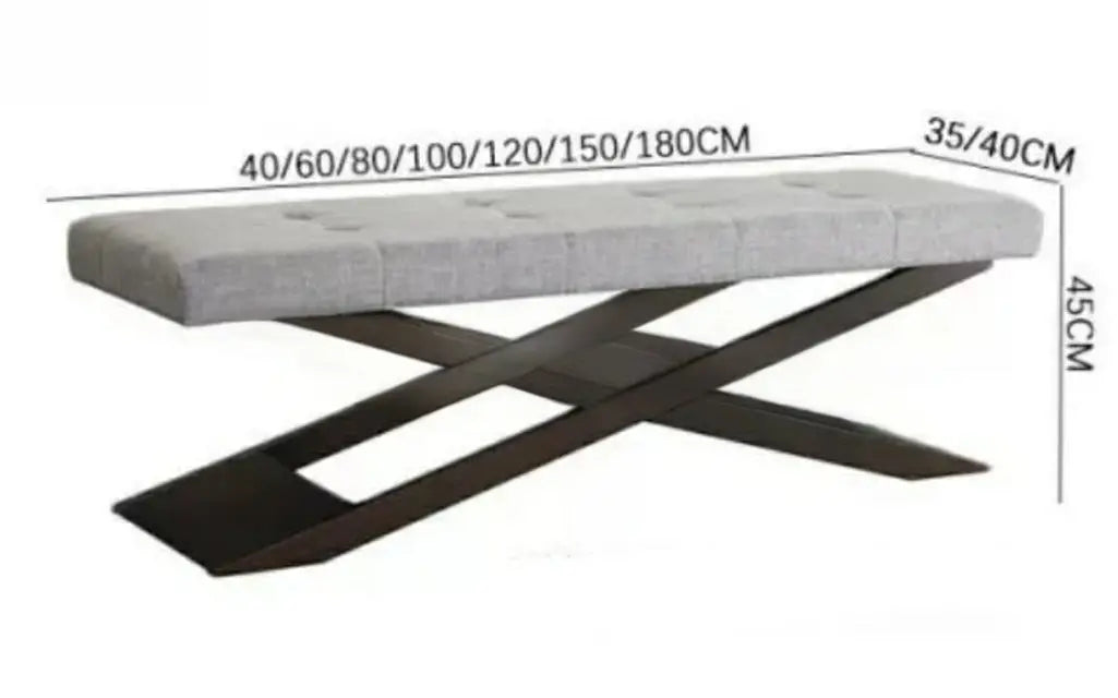 CÉDRI Industrial Fabric Entryway Bench