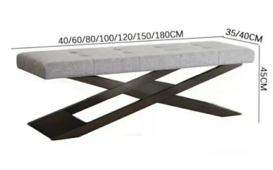 CÉDRI Industrial Fabric Entryway Bench