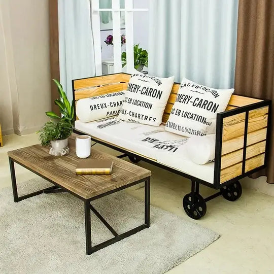 MÁXIMO Industrial Solid Wood Sofa