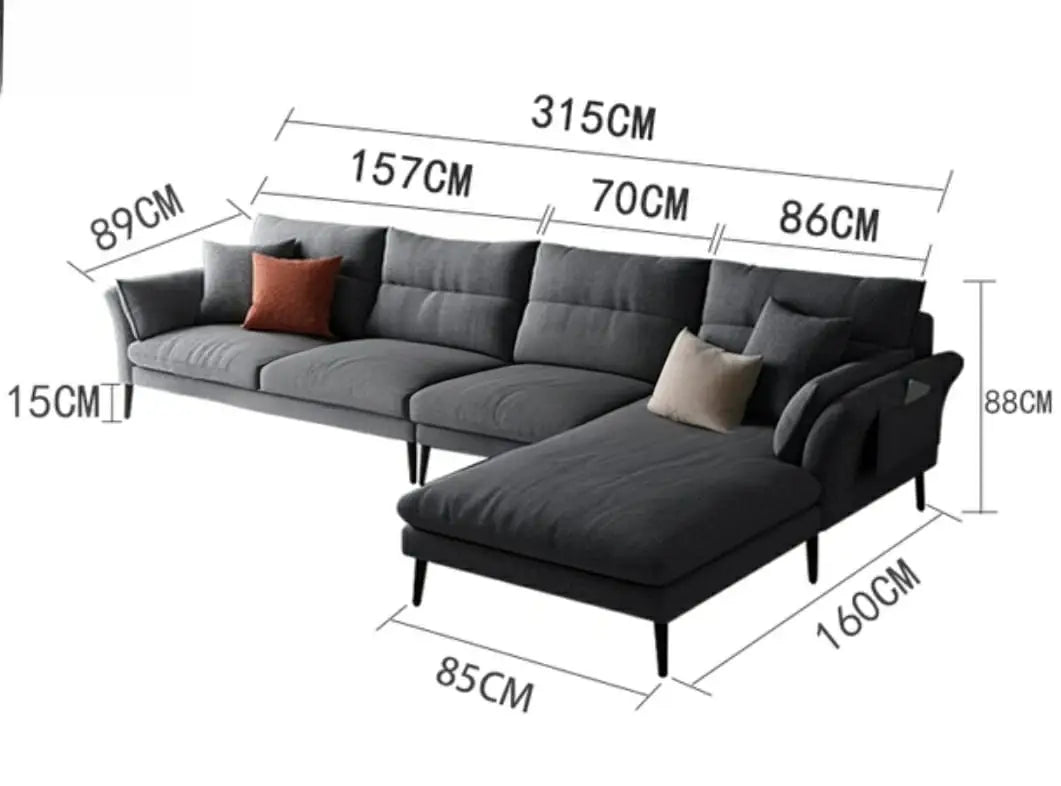 SPECKLE Modern L Shape Sofa