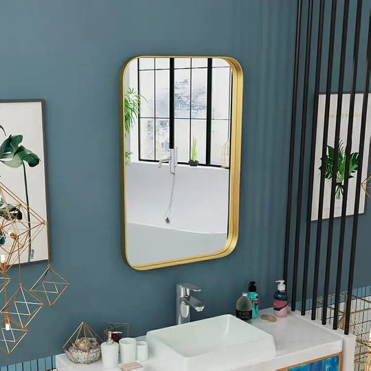 ASHBY Modern Stainless Steel Wall Mirror