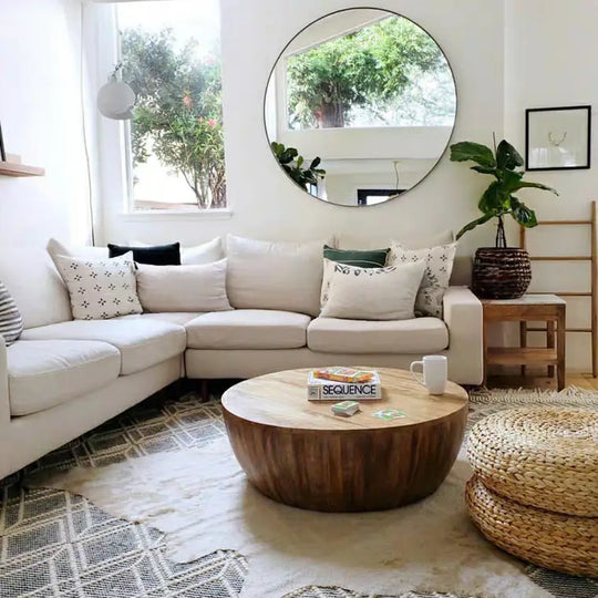 VATNI Rustic Solid Wood Coffee Table