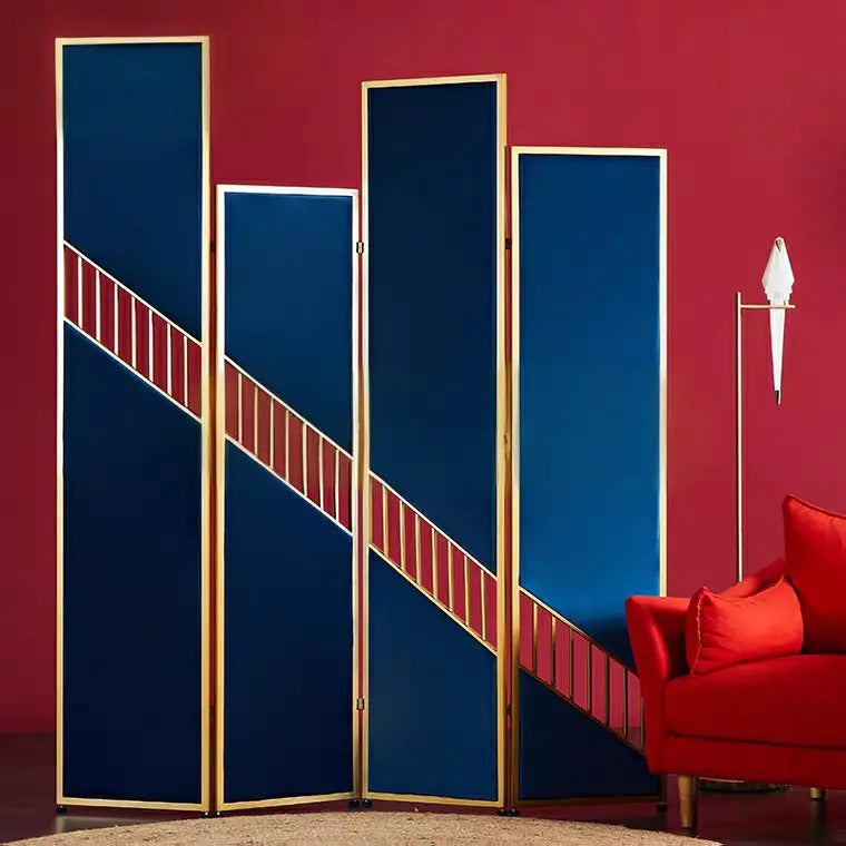 AMBROSE  Minimalist Velvet Folding Screen