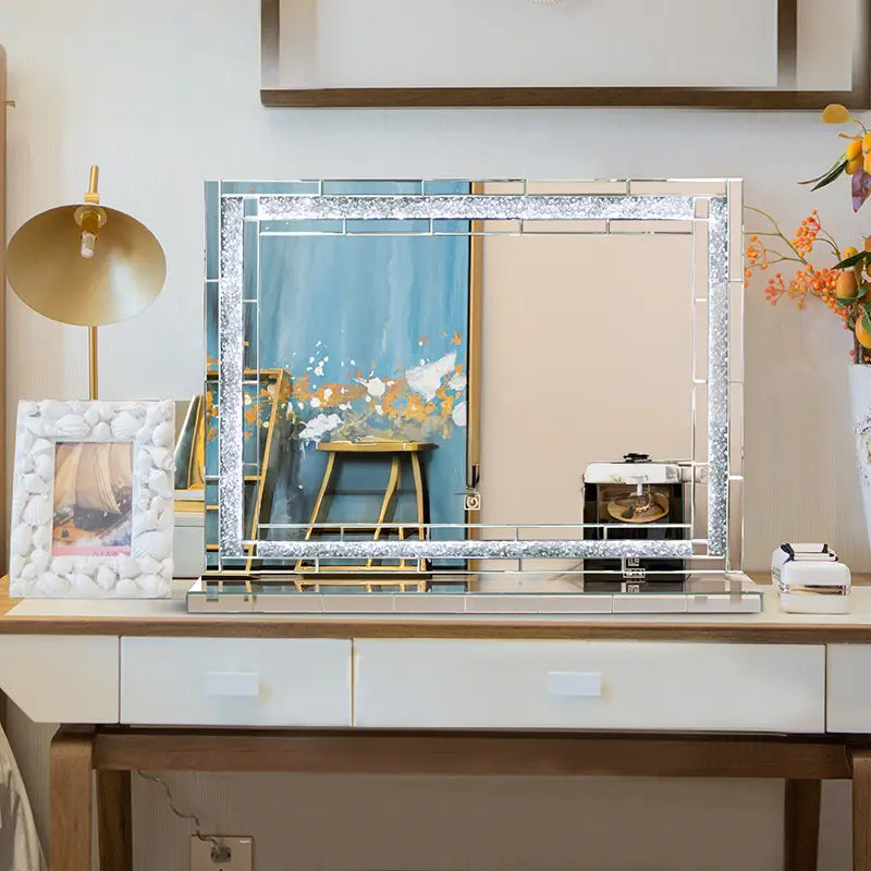 MERIC Modern Crystal LED Mirror
