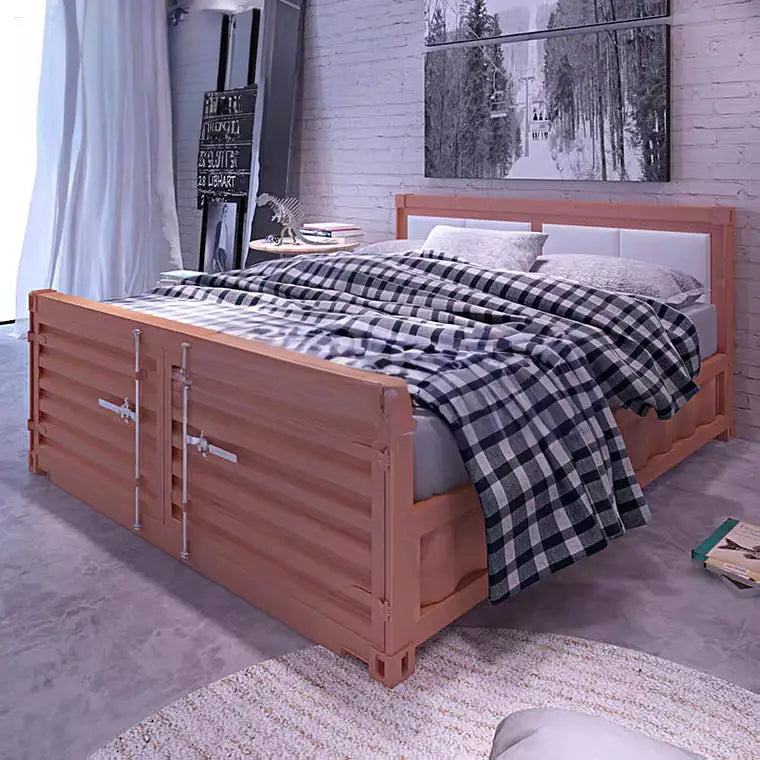 AKIO Industrial Metal Bed Frame