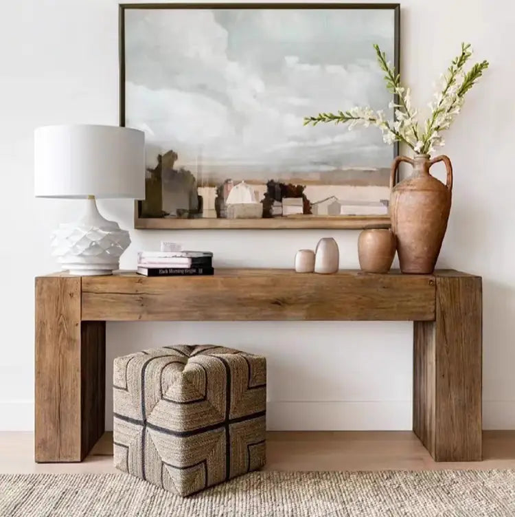 ANTHRO Rustic Solid Wood Console Table