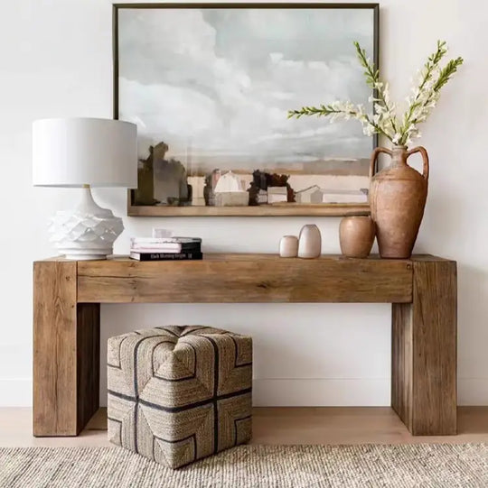 ANTHRO Rustic Solid Wood Console Table