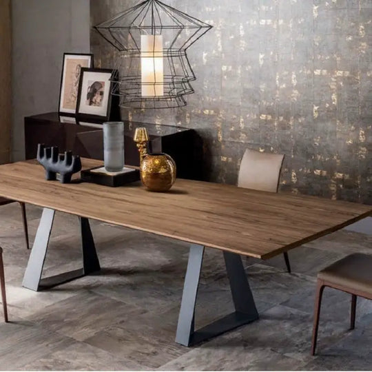 TRACÉ Rustic Solid Wood Dining Table