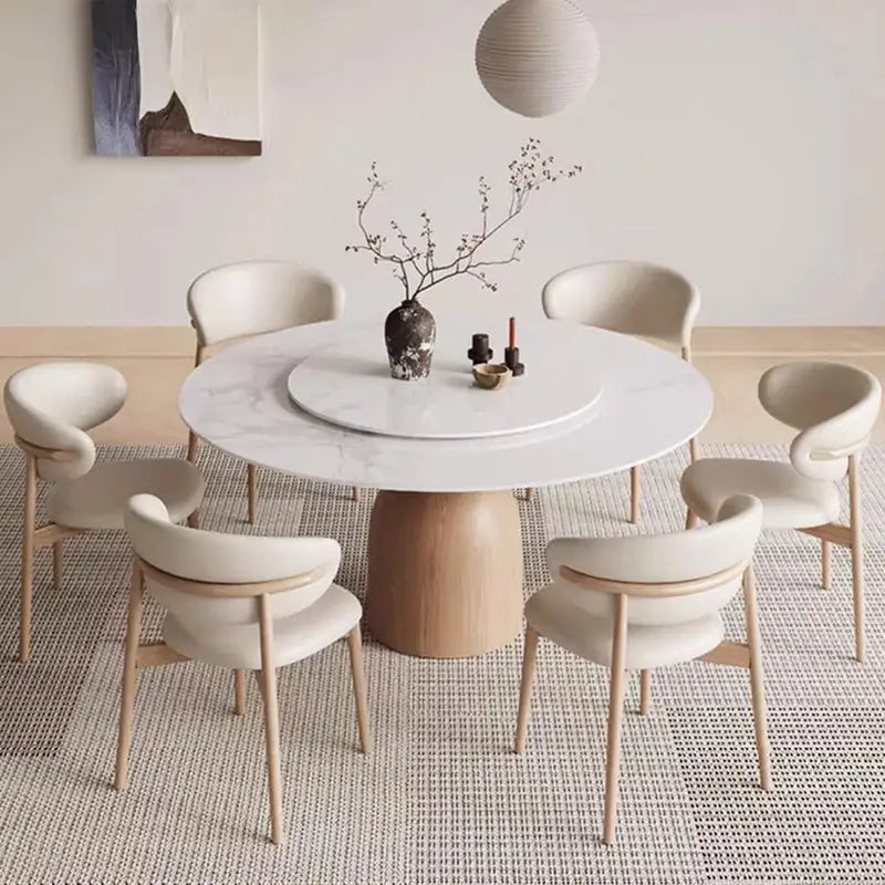 ENRICO Solid Wood Round Dining Table