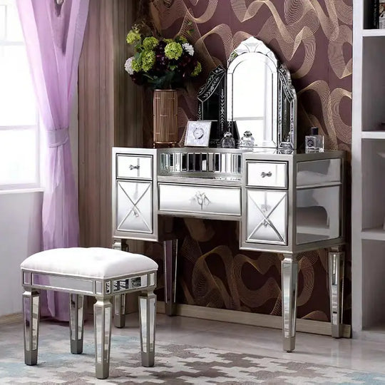ROMEO Victorian Mirrored Vanity Table Set