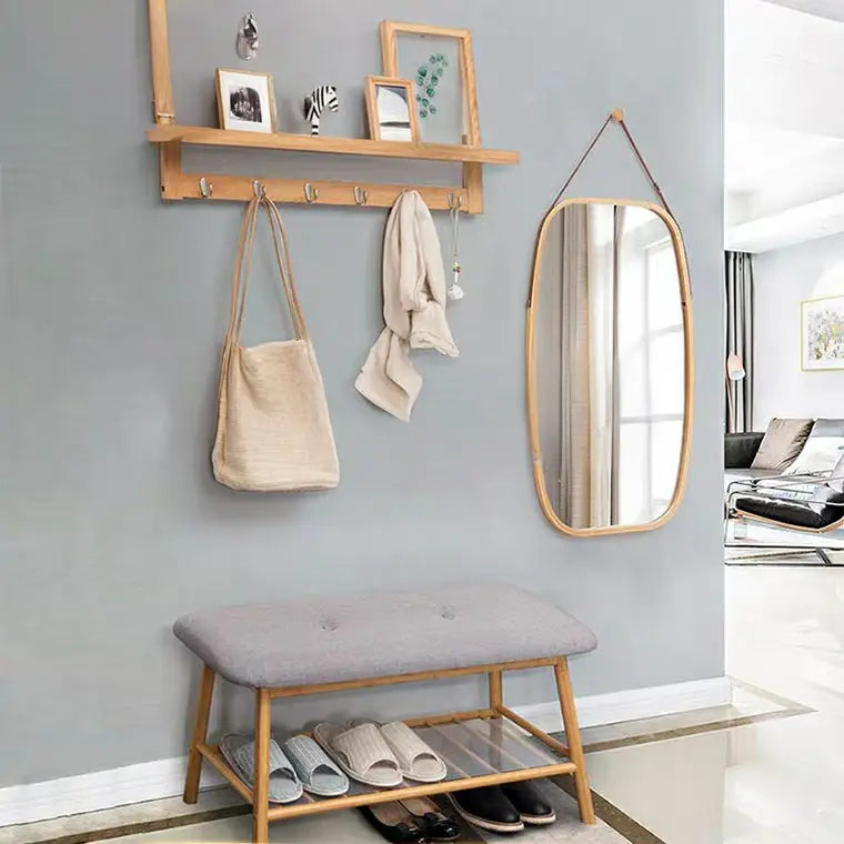 HUNGA Scandinavian Hallway Bench & Mirror