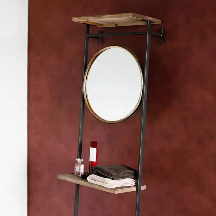 GALEN Modern Industrial Ladder Rack & Mirror