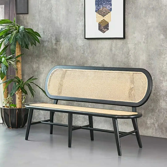 EIGHTH  Vintage Rattan Dining Bench