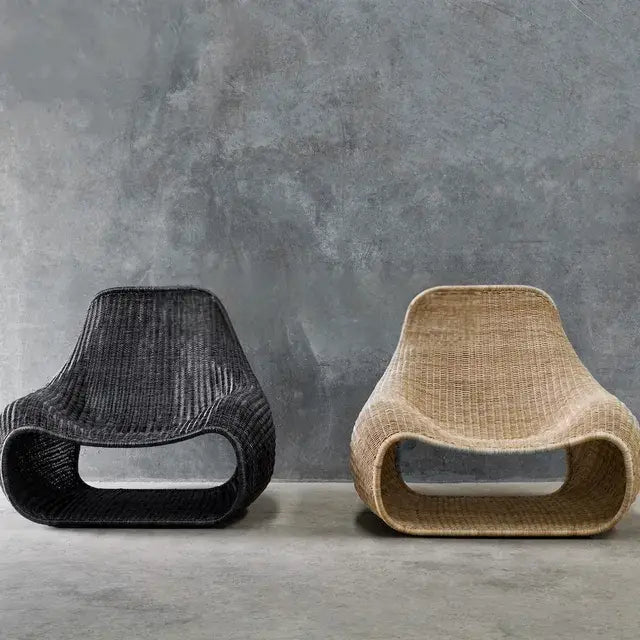 RAFFAELE Modern Outdoor Rattan Lounge Chair