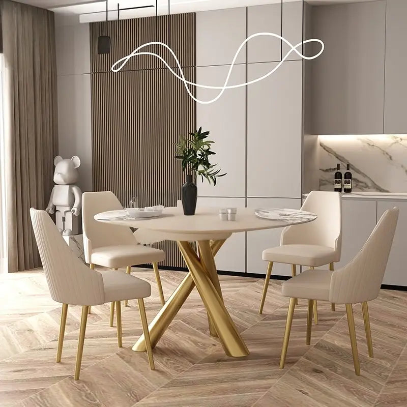 EMMANUEL Modern Marble Round Dining Table