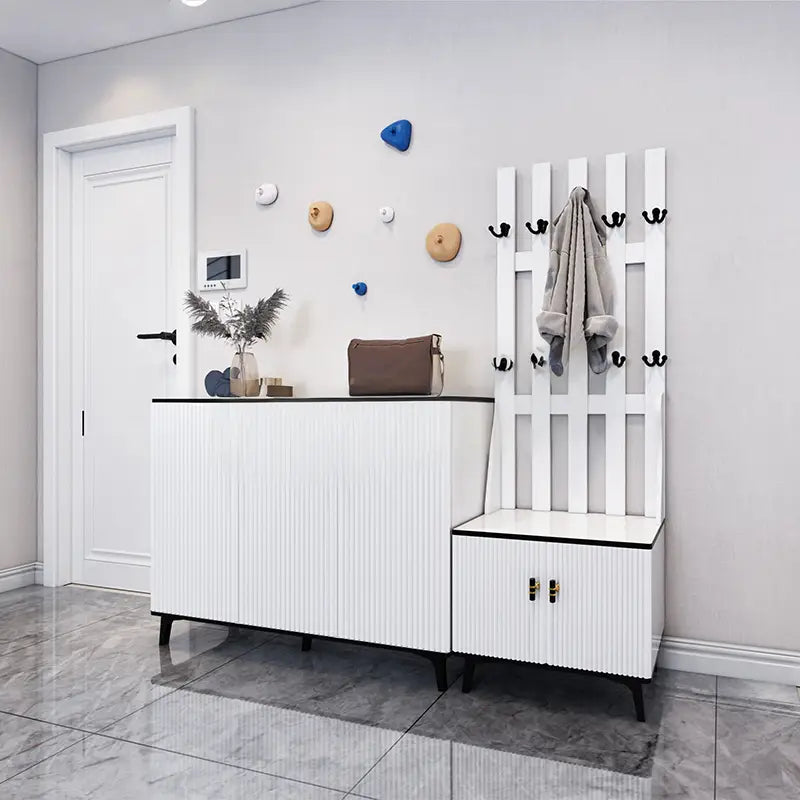 PINUE Modern Shoe Cabinet & Hall Tree