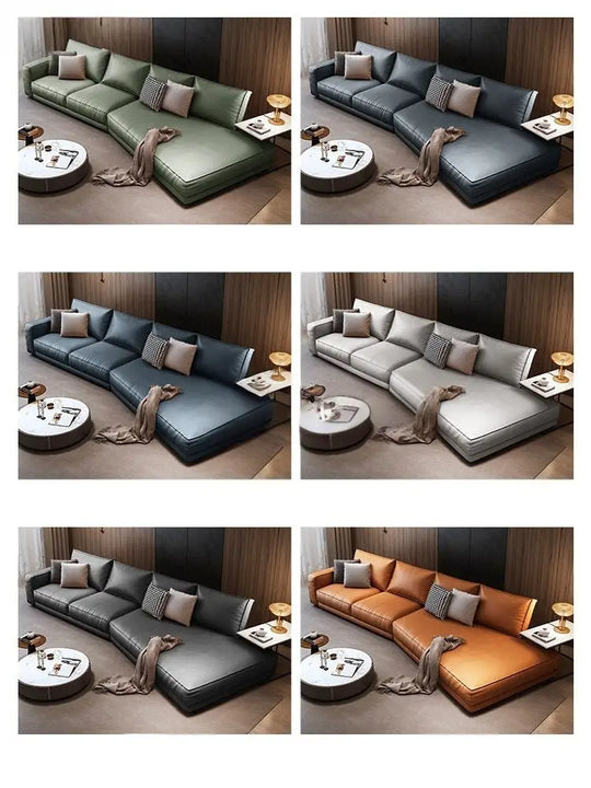 BURBON Modern Leather Sofa