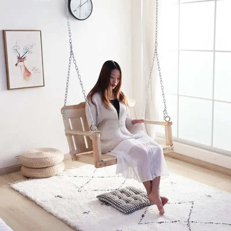 JOVIS Japanese Solid Wood Swing Chair