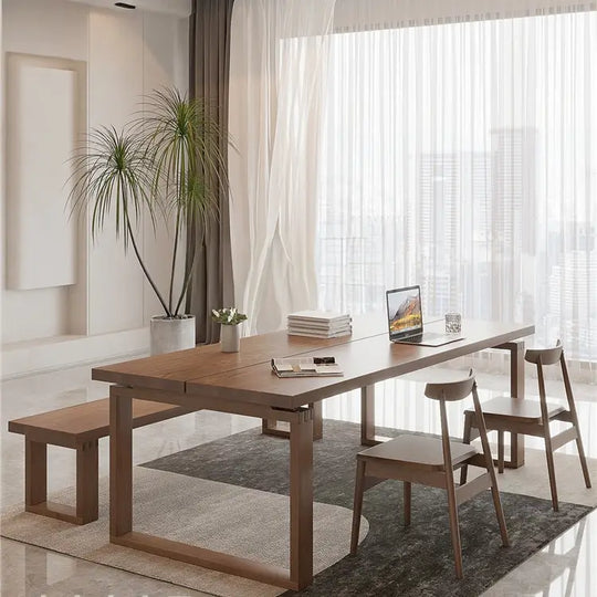OLA Rustic Ash Wood Dining Table