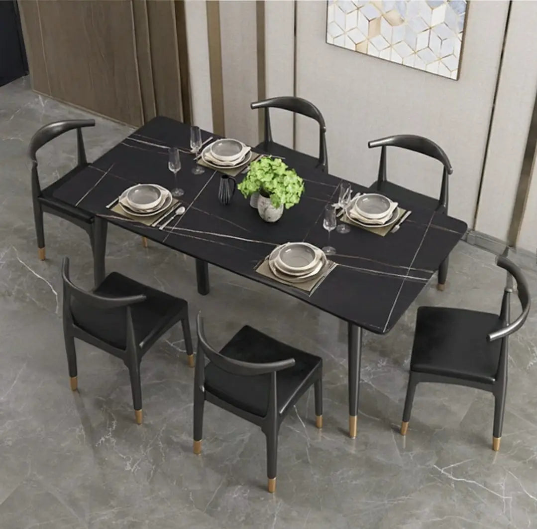 FELICIA Modern Marble Dining Table & Chairs