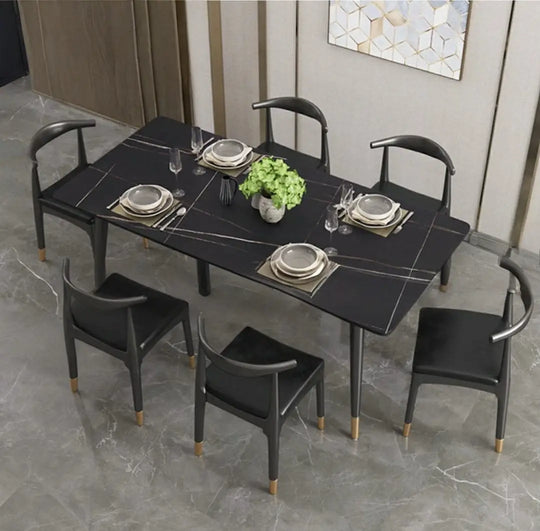 FELICIA Modern Marble Dining Table & Chairs