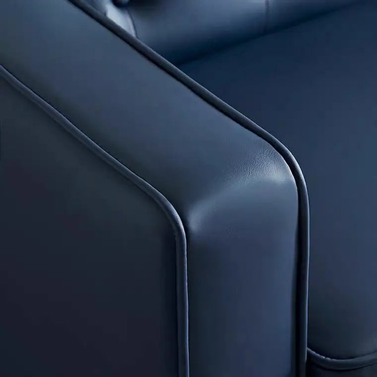 GIOVANNI Classic Faux Leather Tufted Sofa