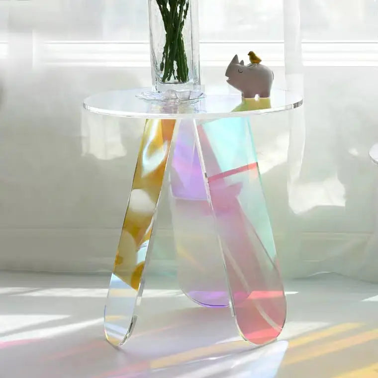 RIDGET Postmodern Iridiscent Side Table