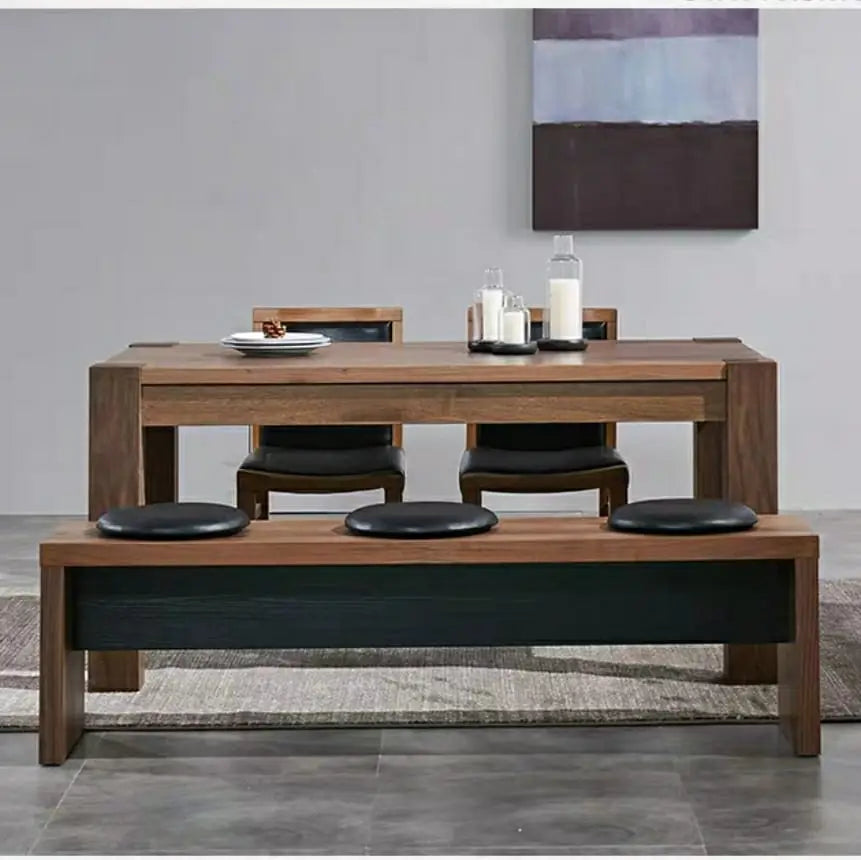 AUGUSTIN Rustic Solid Wood Dining Bench