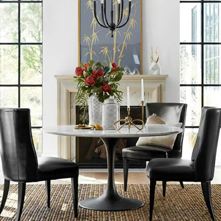 MEMIOR Round Marble Dining Table