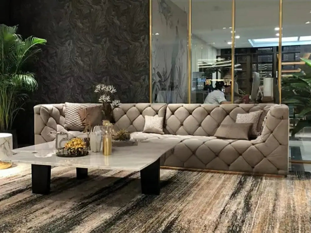 GUNNER Victorian Velvet Tufted Sofa