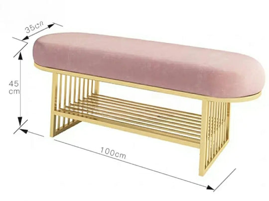 CRESTON Modern Entryway Velvet Ottoman