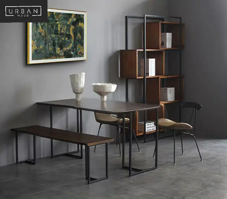 OCEAN Industrial Solid Wood Dining Table
