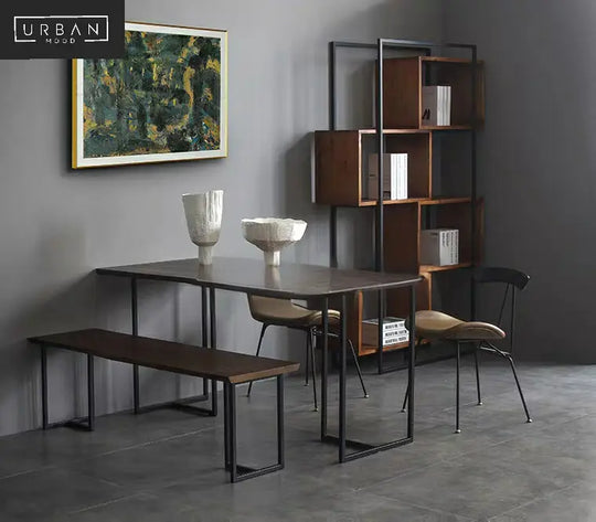 OCEAN Industrial Solid Wood Dining Table
