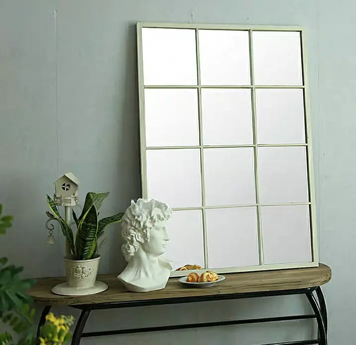 WAYNE Modern Accent Windowgrill Wall Mirror