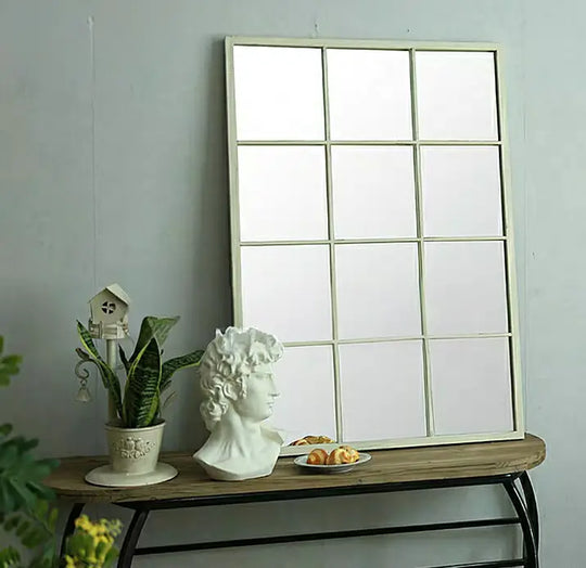 WAYNE Modern Accent Windowgrill Wall Mirror