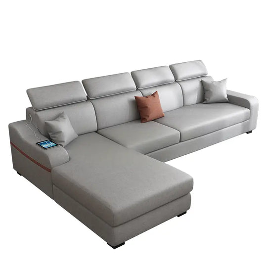 RAES Modern Faux Leather Sofa