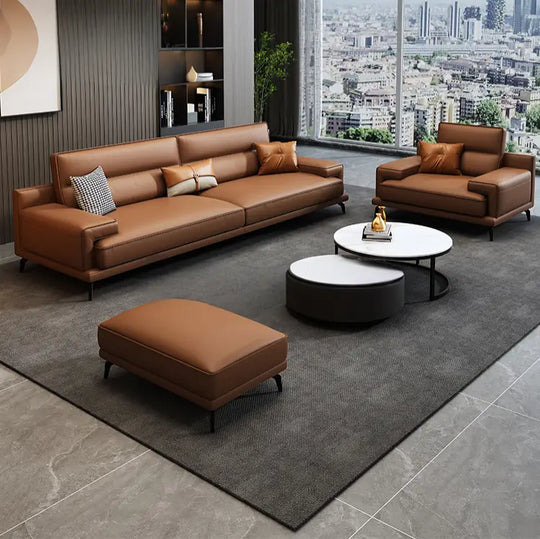 MALONE Modern Leather Sofa