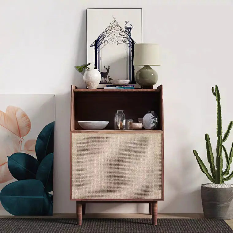 ORION Rustic Solid Wood Bedside Table