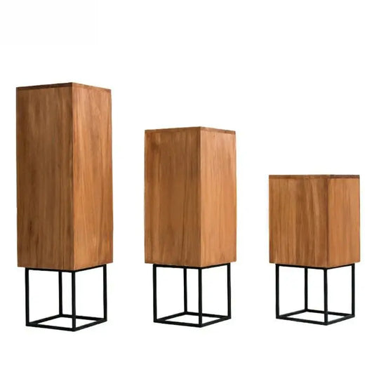 LADDLE Industrial Solid Wood Planter