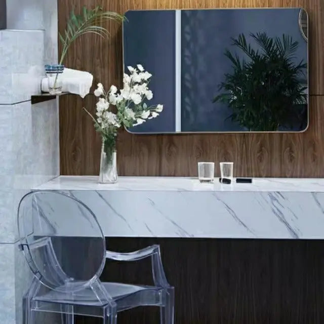ASHBY Modern Stainless Steel Wall Mirror