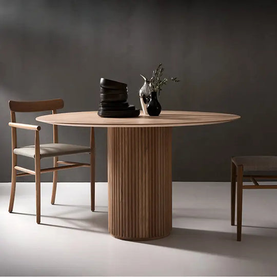 EMILY Japandi Solid Wood Round Dining Table