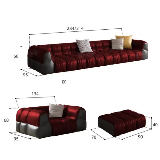 AMÉLIE Modern Leather Sofa