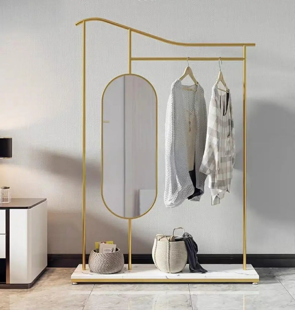 SHAGQ Modern Mirror Clothes Stand