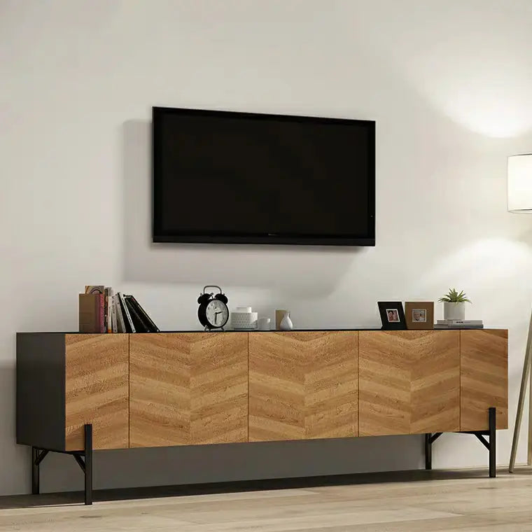 ÓLI Rustic Chevron TV Console