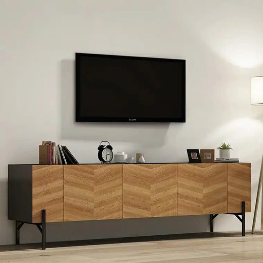 ÓLI Rustic Chevron TV Console