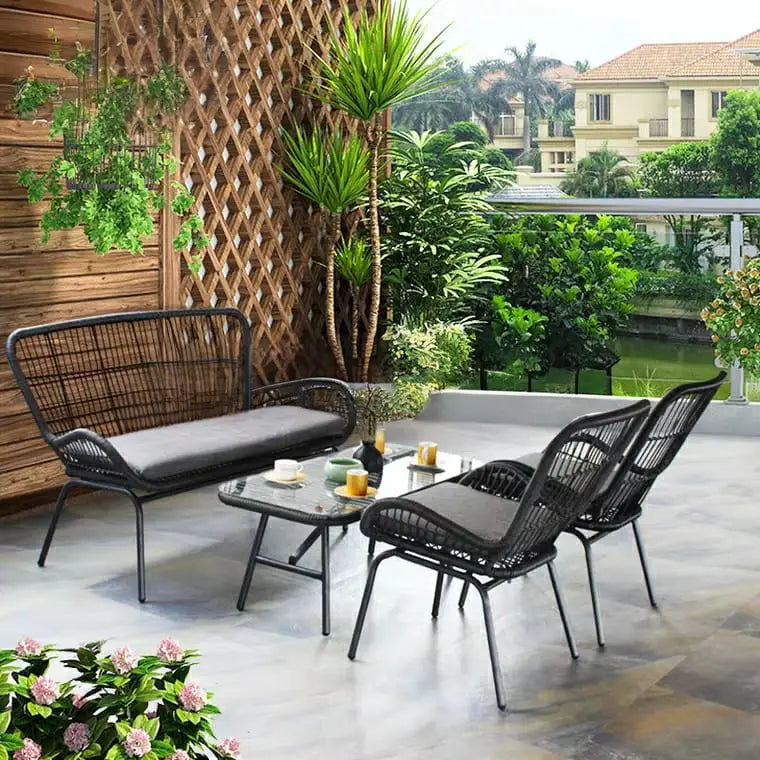 WUYAN Rattan Outdoor Table And Chairs