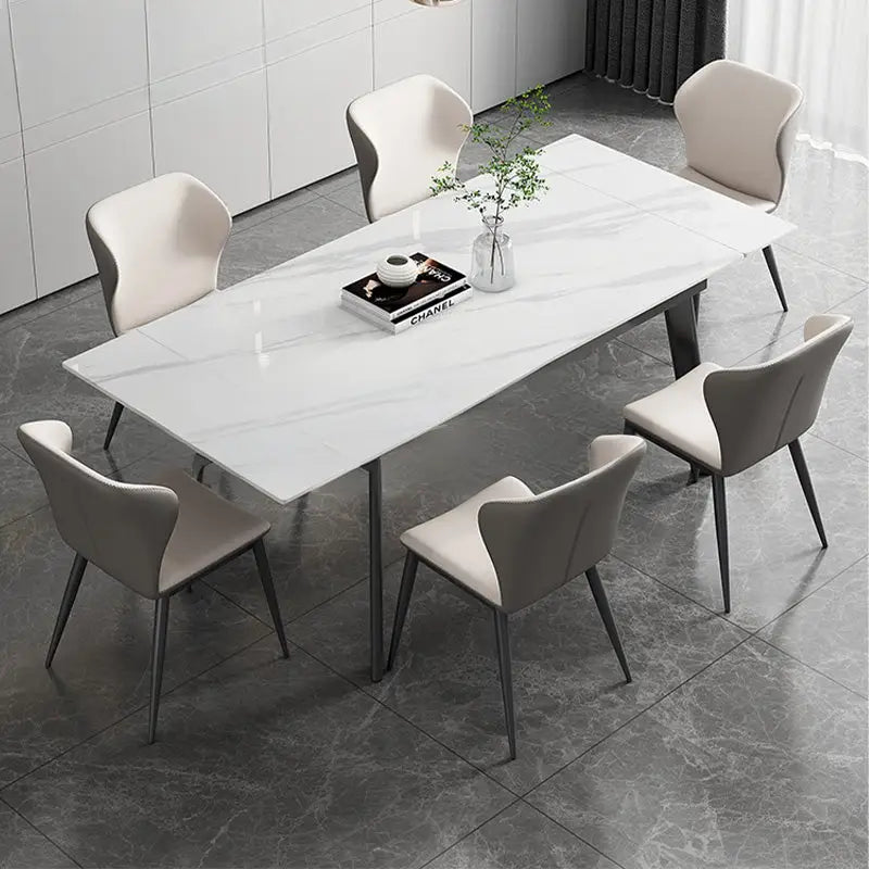 IAN Modern Extendable Sintered Stone Dining Table
